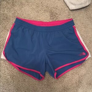 The North Face Athletic Shorts Blue and Pink